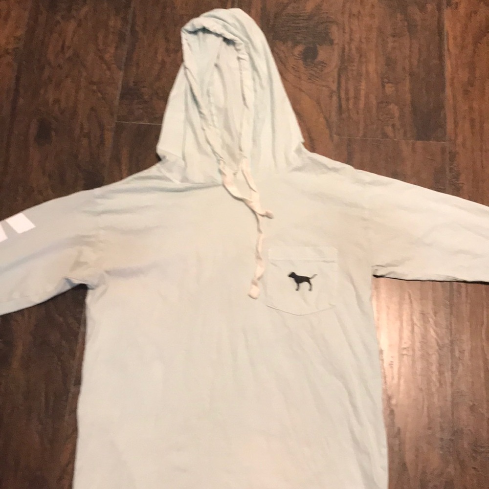 Hoodie long sleeve tee pink
